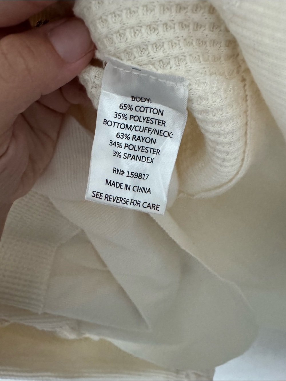 Altar'd State Cream Waffle-Knit Layered Pullover - Picture 3 of 3